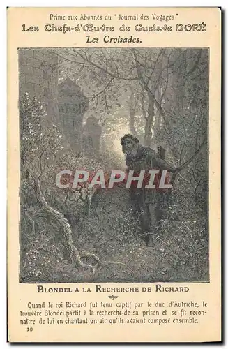 Ansichtskarte AK Chefs d&#39oeuvre de Gustave Dore Les croisades Blondel a la recherche de Richard