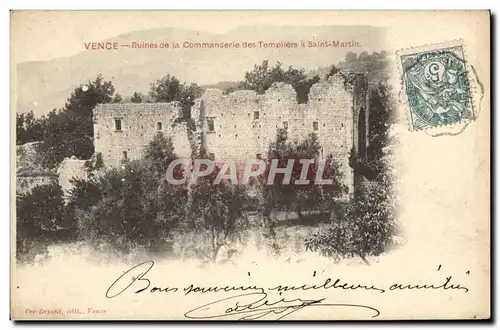 Cartes postales Vence Ruines de la commanderie des templiers a St Martin