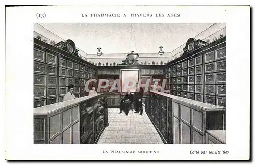 Cartes postales La Pharmacie a travers les ages Pharmacie moderne