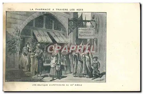 Cartes postales La Pharmacie a travers les ages Une boutique d&#39apothicaire