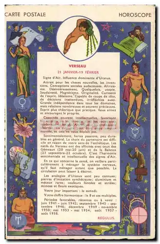 Cartes postales Horoscope Verseau