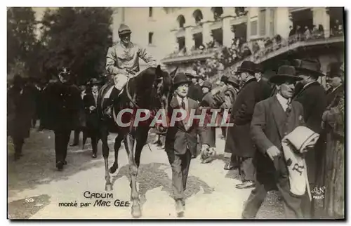 Ansichtskarte AK Cheval Equitation Hippisme Cadum monte par Mac Gee