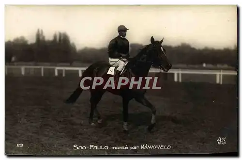 Ansichtskarte AK Cheval Equitation Hippisme Sao Paulo monte par Winkfield