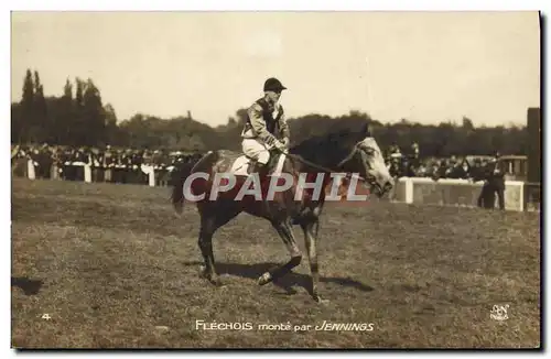 Ansichtskarte AK Cheval Equitation Hippisme Flechois monte par Jennings