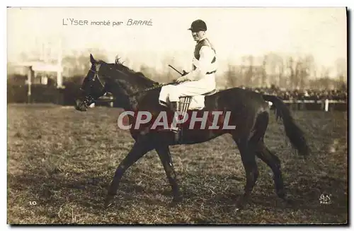 Ansichtskarte AK Cheval Equitation Hippisme L&#39Yser monte par Barre