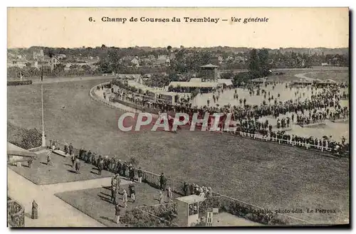 Cartes postales Cheval Equitation Hippisme champ de courses de Tremblay Vue generale