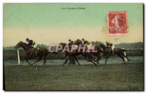 Ansichtskarte AK Cheval Equitation Hippisme Les courses pistes (carte toilee)