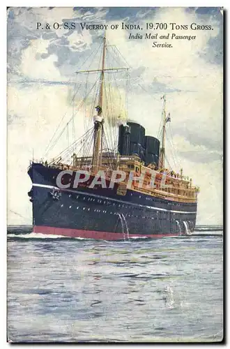 Cartes postales Bateau Paquebot P&O SS Viceroy of India