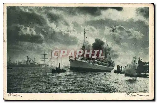 Cartes postales Bateau Paquebot Hamburg