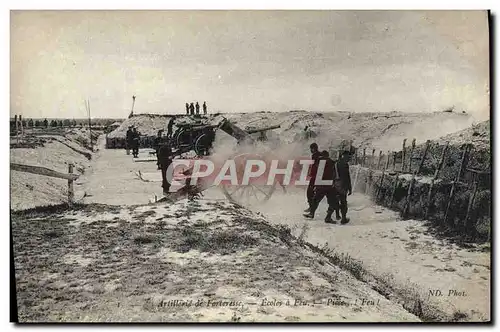 Cartes postales Militaria Artillerie de forteresse Ecoles a feu