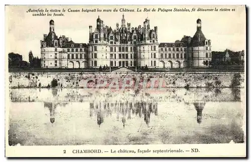 Ansichtskarte AK Chambord Le Chateau Facade Septentrionale