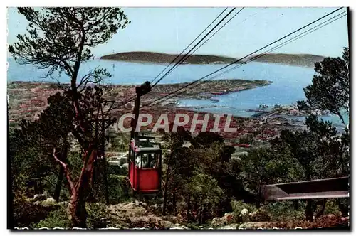 Moderne Karte Toulon Vue Generale sur la rade et le Telepherique