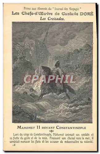 Cartes postales Les chefs d&#39oeuvre de Gustave Dore Les croisades Mahomet II devant Constantinople