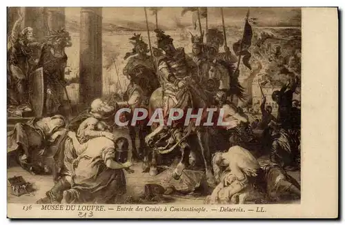 Cartes postales Paris Musee du Louvre Entree des croises a Constantinople Delacroix
