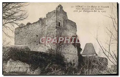 Ansichtskarte AK Nerac Les ruines de Nazareth Vieux monastere des templiers