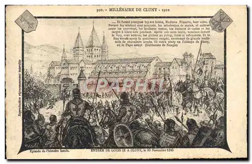 Ansichtskarte AK Millenaire de Cluny 1910 Entree de Louis IV a Cluny Croisades