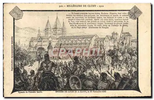 Cartes postales Millenaire de Cluny 1910 Entree de Louis IV a Cluny Croisades