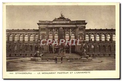 Cartes postales Strasbourg Le monument Pasteur et l&#39universite