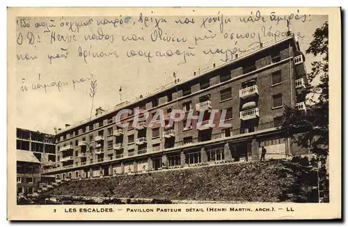 Cartes postales Les Escaldes Pavillon Pasteur Detail