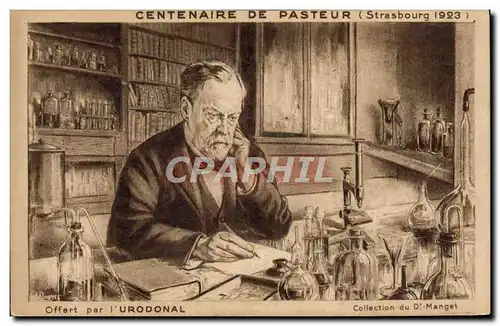Cartes postales Centenaire de Pasteur Urodonal Strasbourg 1923