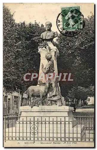 Cartes postales Melun Monument Pasteur