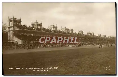 Ansichtskarte AK Cheval Equitation Hippisme Paris Hippodrome de Longchamp les tribunes