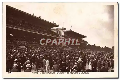 Ansichtskarte AK Cheval Equitation Hippisme Paris Les tribunes au champ de courses d&#39Auteuil