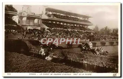 Cartes postales Cheval Equitation Hippisme Paris Le champ de courses d&#39Auteuil Saut de la riviere