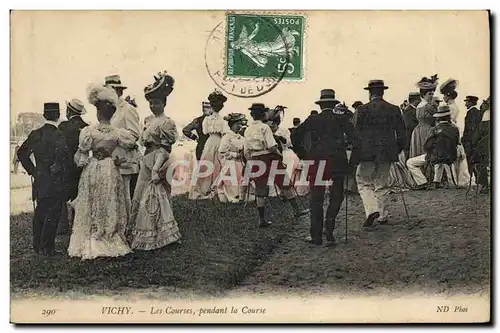 Cartes postales Cheval Equitation Hippisme Vichy Les courses pendant la course