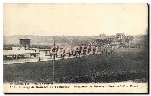 Ansichtskarte AK Cheval Equitation Hippisme Champ de courses du Tremblay Panorama les tribunes Pistes et le pari