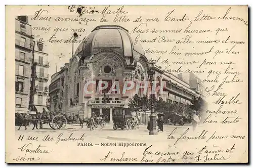 Cartes postales Cheval Equitation Hippisme Paris Nouvel hippodrome