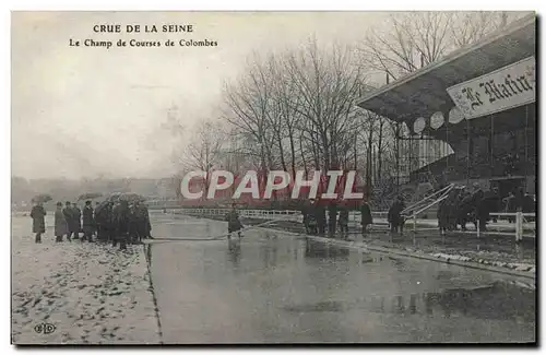 Ansichtskarte AK Cheval Equitation Hippisme Crue de la Seine Le Champ de courses de Colombes