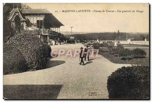 Cartes postales Cheval Equitation Hippisme Maisons Laffitte Champ de courses Vue generale du pesage