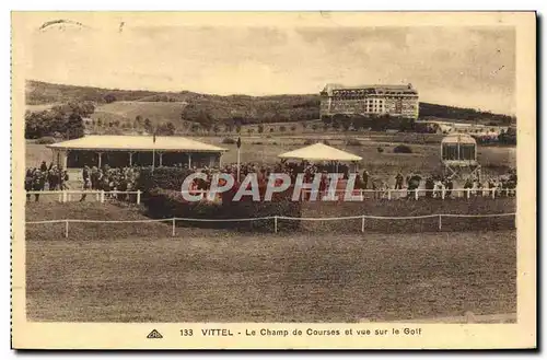 Cartes postales Cheval Equitation Hippisme Vittel Le champ de courses et vue sur le golf