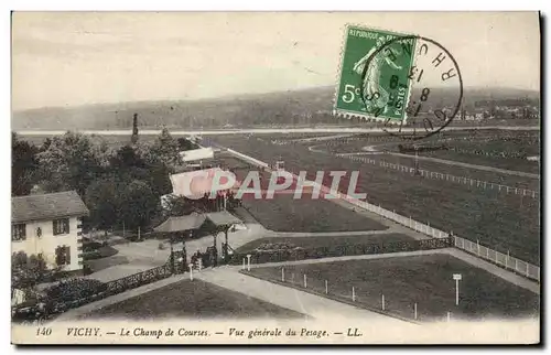 Cartes postales Cheval Equitation Hippisme Vichy Un Champ de courses Vue generale du peage