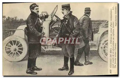 Ansichtskarte AK Militaria Vedrines au retour de reconnaissance capitaine Leclerc Automobile