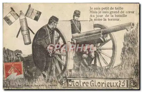 Cartes postales Militaria Notre glorieux 75