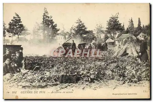 Cartes postales Militaria Artillerie en action