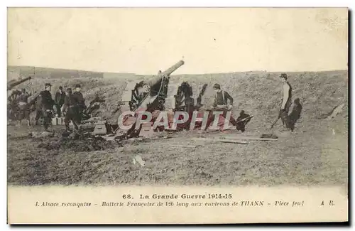Ansichtskarte AK Militaria Alsace Batterie francaise de 120 long aux environs de Thann