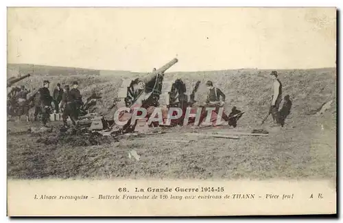 Cartes postales Militaria Alsace Batterie francaise de 120 long aux environs de Thann