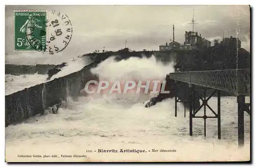 Ansichtskarte AK Biarritz Artistique Mer Demontee