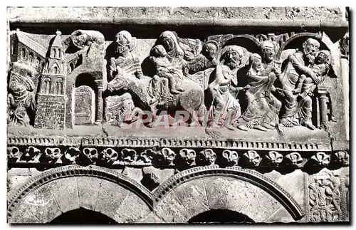 Cartes postales moderne Eglise Abbatiale Moissac Portail Presentation et fuite en Egypte