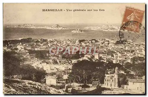 Cartes postales Marseille Vue Generale Sur les Iles