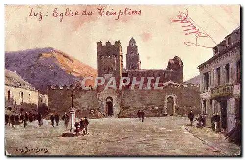 Cartes postales Luz Eglise des templiers Illustrateur