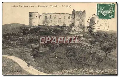 Ansichtskarte AK Greoux les Bains Vue du Chateau des Templiers