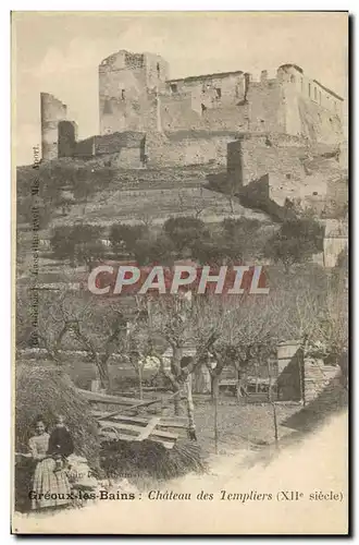 Cartes postales Greoux les Bains Vue du Chateu des Templiers Femme Enfant