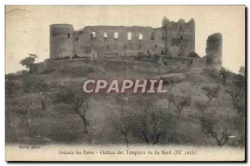 Cartes postales Greoulx les Bains Chateau des Templiers Vu du Nord