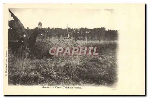 Cartes postales Cheval Equitation Hippisme Saumur Chute talus de verrie