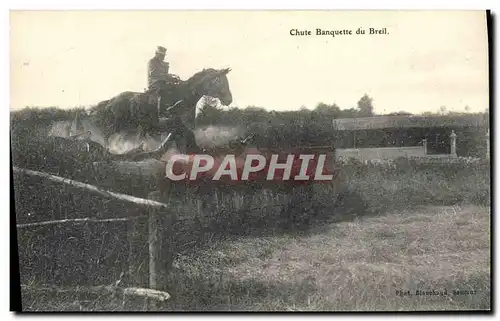 Ansichtskarte AK Cheval Equitation Hippisme Chute banquette du Breil