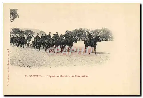 Cartes postales Cheval Equitation Hippisme Saumur Depart au service en campagne